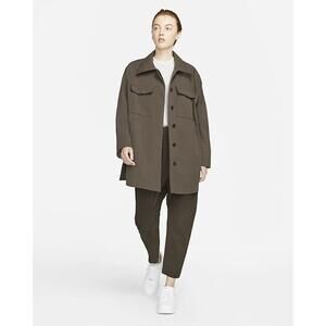 Nike Every Stitch Considered Bonded Cargo Jacket‎ Women’s XL Nylon Brown Utility
